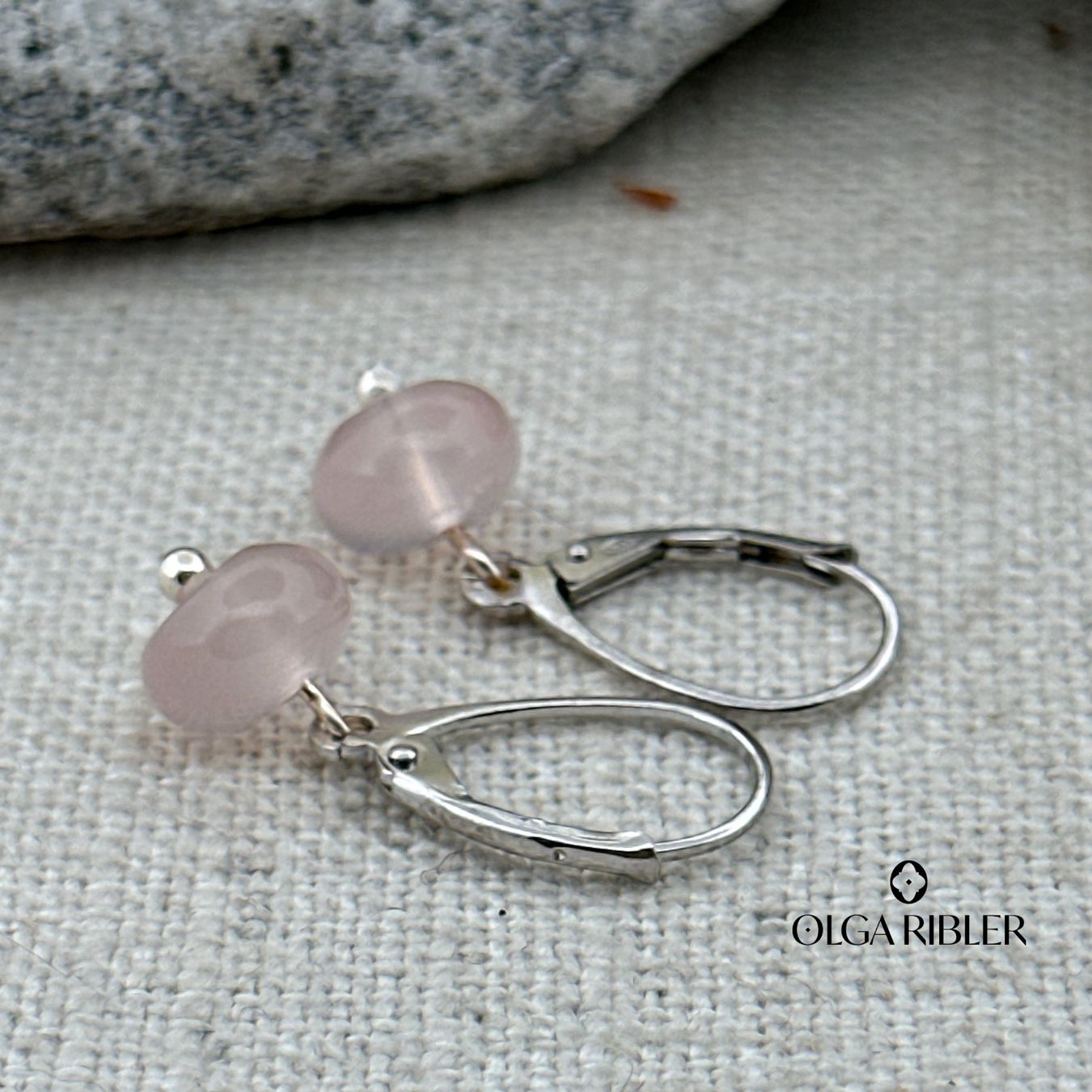 Olga Ribler Ohrringe & -stecker: Silberohrring mit Rosenquarz – Neu (gemäss Beschreibung) aus Luzern von MonikaS03
