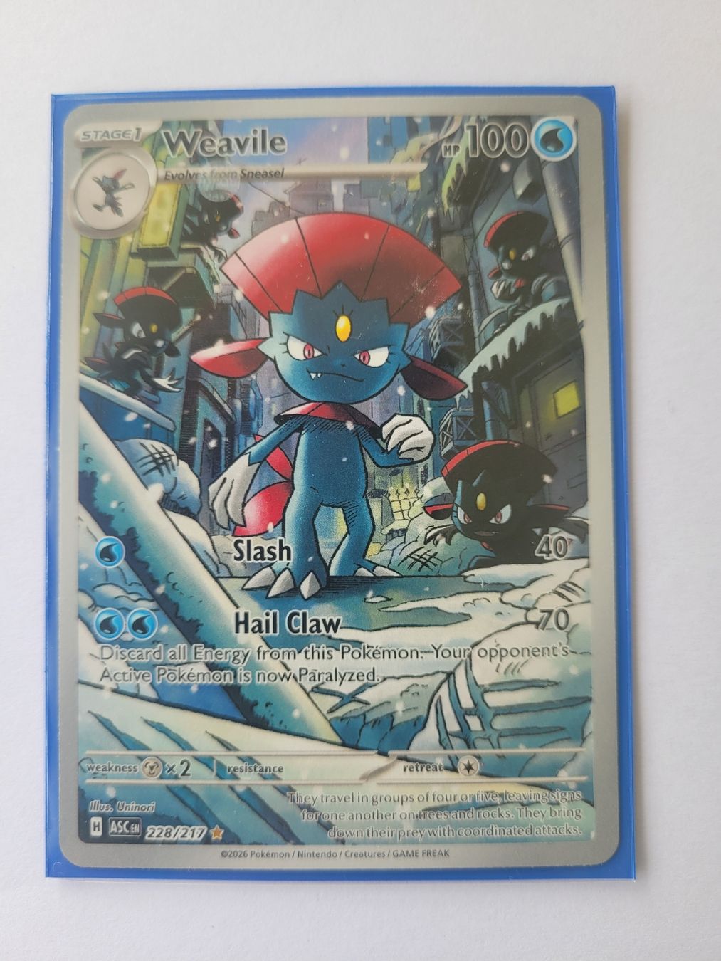 Pokémon Carte collezionabili: Pokemon Weavile 228/217 EN – Nuovo (secondo la descrizione) da Brunnen venduto da Schlumpf018