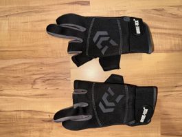 Gants de pêche 3 doigts coupé Gore-Tex noirs, taille M