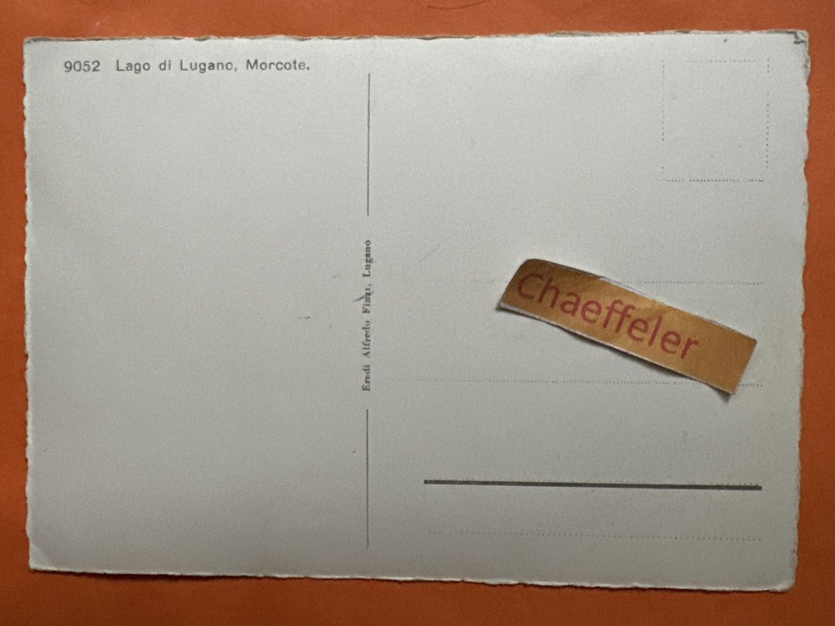 Ansichtskarten: 9052 Lago di Lugano, Morcote – Gebraucht aus Zürich von Chaeffeler 1