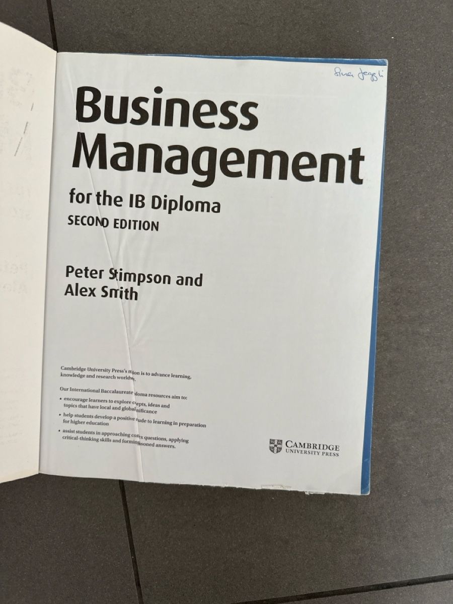 Libri: Business Management for the IB Diploma Second Edition – Usato da Endingen venduto da SinaPJ 2