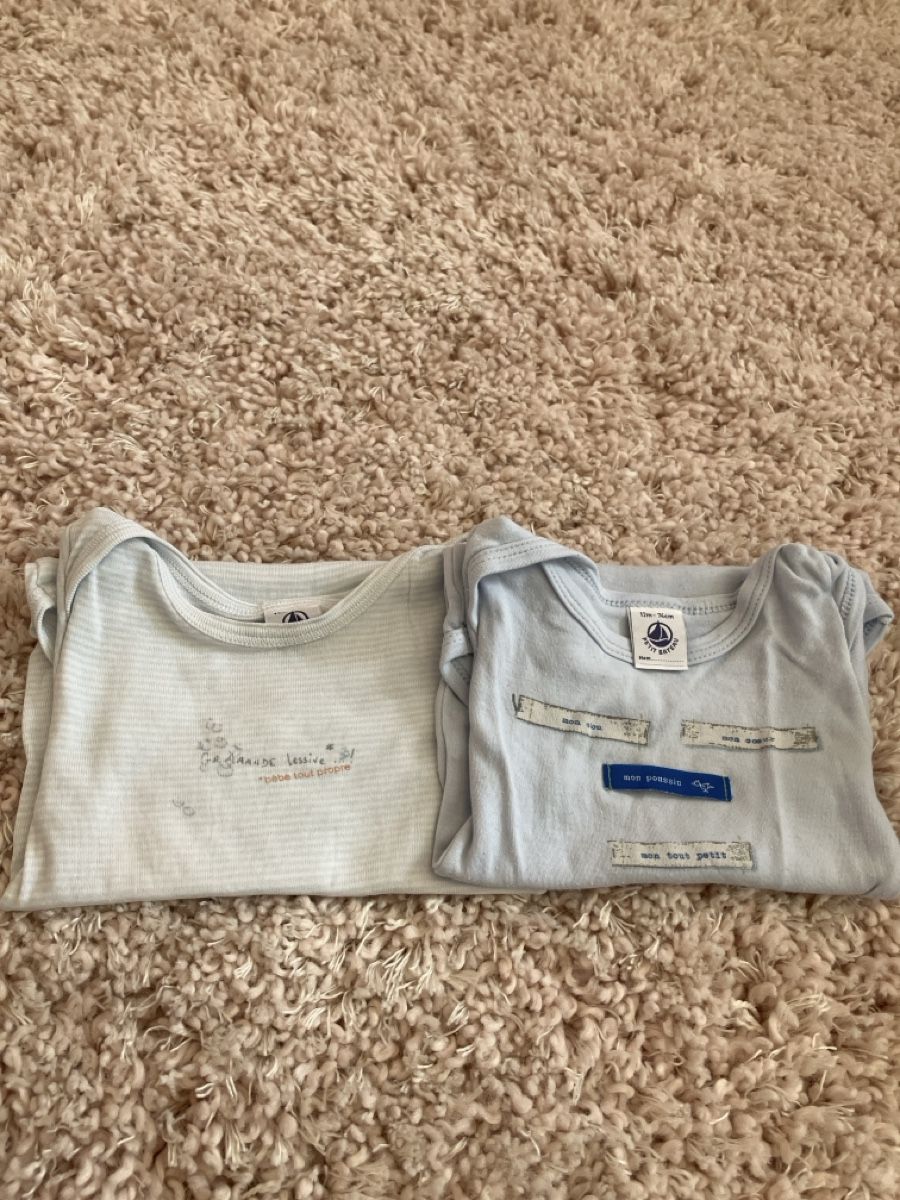 Petit Bateau Biancheria intima: Petit Bateau - Set 2 Bodys - 12M/74cm – Usato da Horw venduto da Edith1981 1