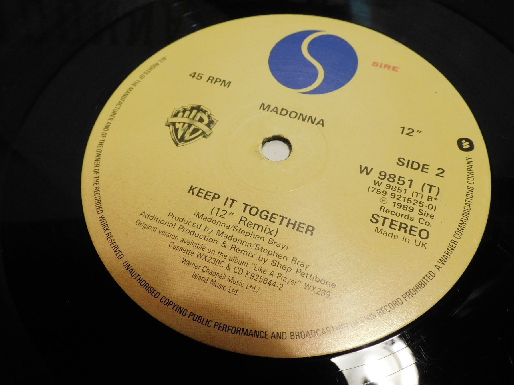 Schallplatten: LP - Madonna Vogue Version Mix Remix - 1989    LP – Gebraucht aus Sursee von 76 5