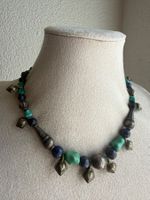 Türkis und Lapislazuli Kette mit Silber Verschluss 925
