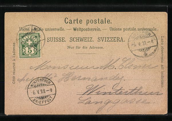 Cartes postales: Litho Brunnen, Ortspanorama mit den Myth – D'occasion à Berlin par bartko-reher 1
