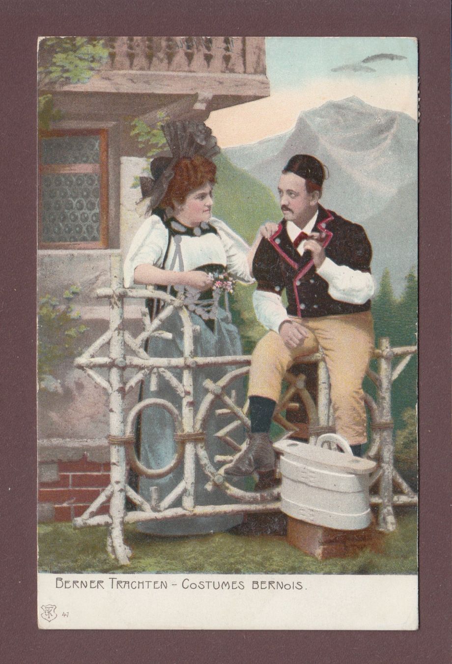 Cartoline postali: Bern - BERNER TRACHTEN - 1906 – Usato da Pully venduto da nicecards