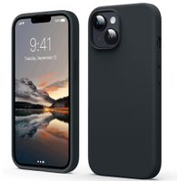 iPhone 15 Plus Soft Touch Silikon Case Hülle - schwarz
