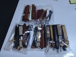 Uhrenbänder aus Leder verschiedene Grössen