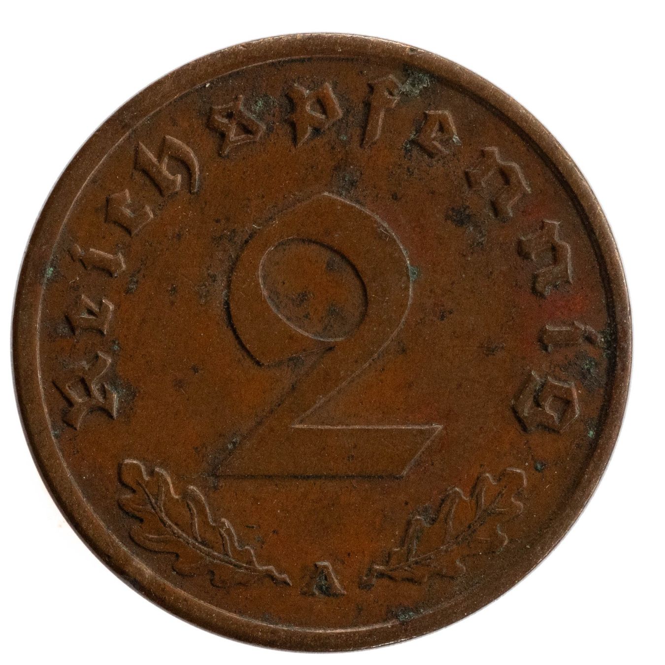 Tutti le monete: Deutschland - 2 Reichspfennig - 1940 - A – Usato da Rotkreuz venduto da num_6343
