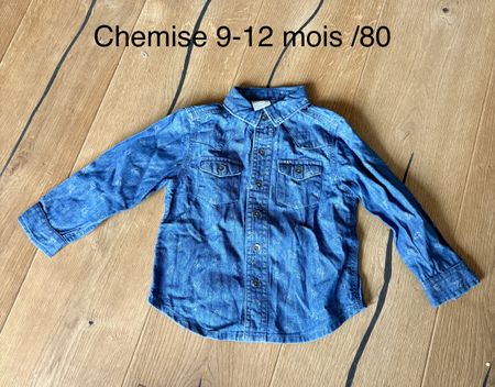 Chemises 9-12 mois 