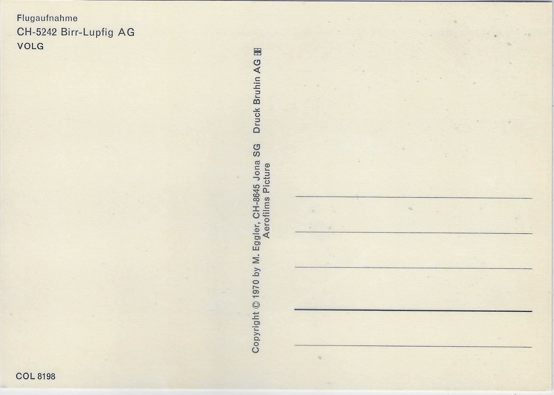 Cartoline postali: Flugaufnahme Birr-Lupfig AG – Antico da Ettingen venduto da Kartenplanet 1