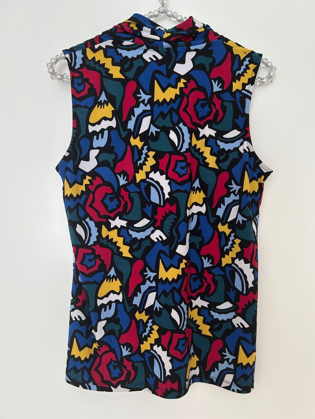 Camicette: Anne Klein Bluse, Gr. M, bunt gemustert, Stretch – Usato da Horn venduto da Resvi 1