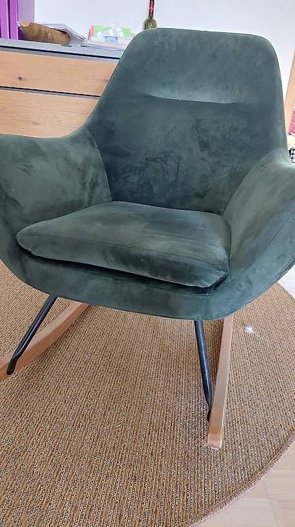 Fauteuils: Schaukelstuhl/-Sessel, Samtbezug – D'occasion à Koblenz par holz1971 1