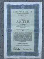 Gebrüder Sulzer Aktie Nr.25770 von 1943