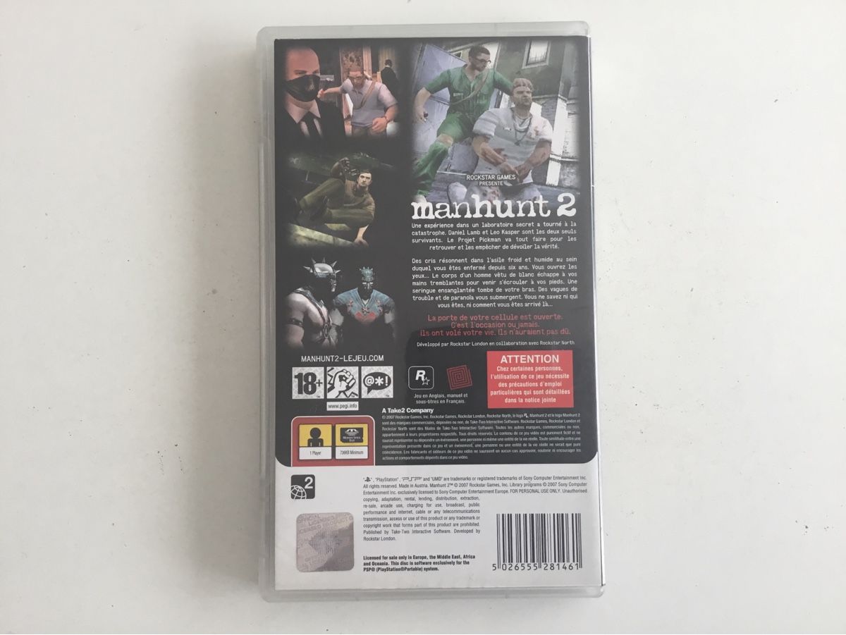 Sony Giochi: Manhunt 2 Pal PSP cib en français – Usato da Pully venduto da PongDayOne 1