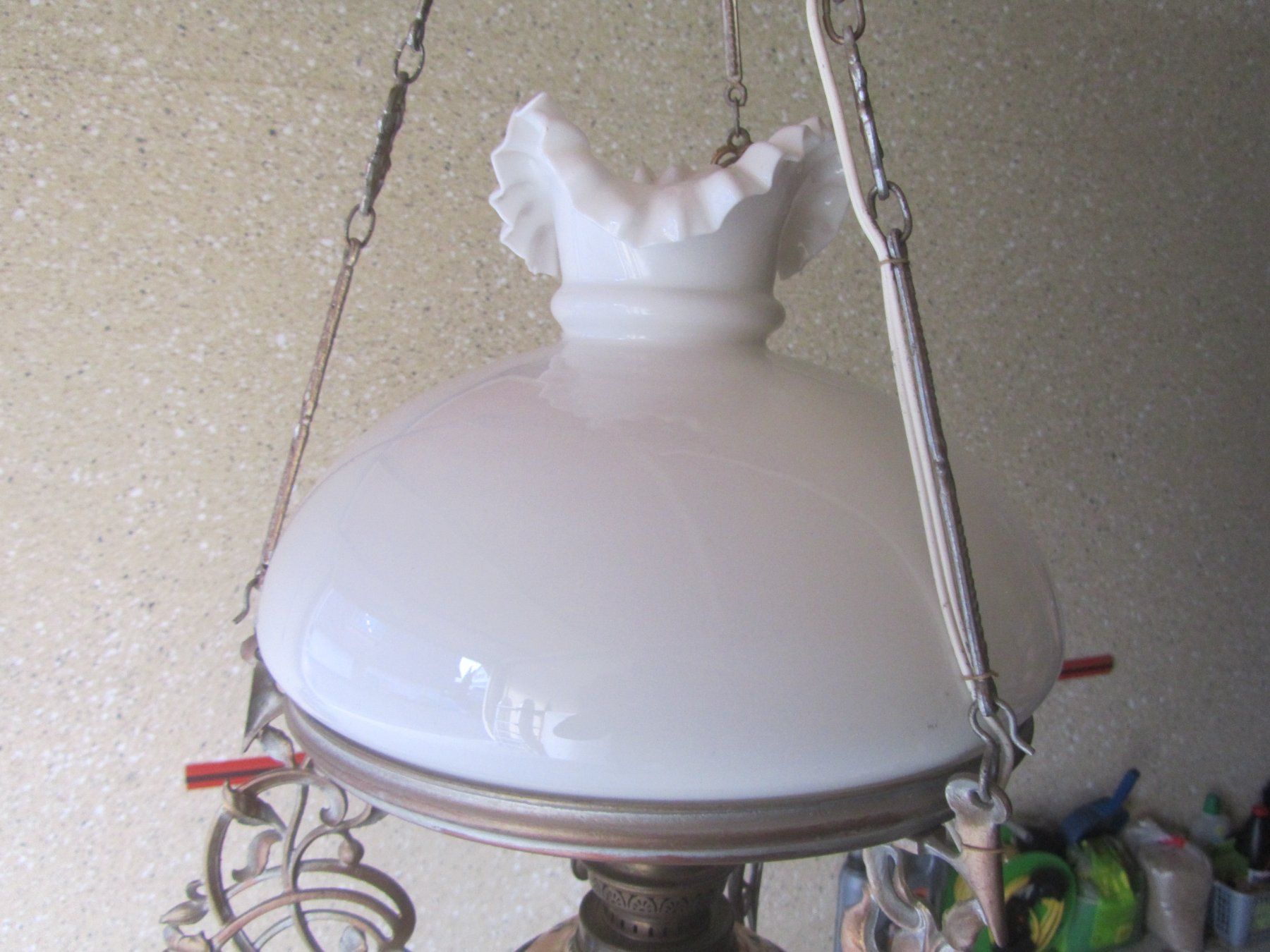 Lampade: Antike Hängelampe Lampe Jugendstil Petroleumlampe Top – Usato da Seengen venduto da mikelele 2