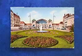 Ansichtskarte Basel Bahnhof SBB, gest.1955