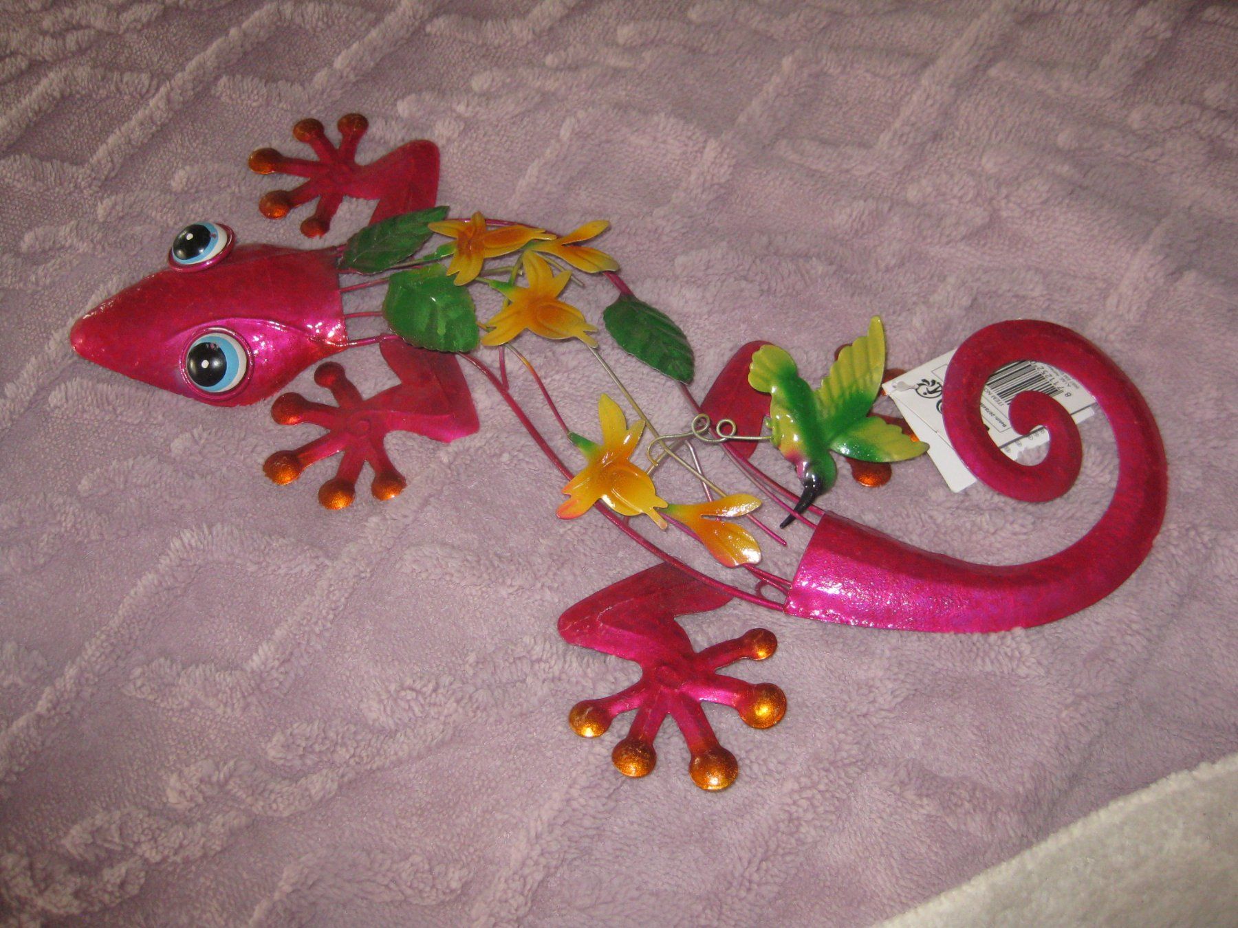 Toutes les décorations: Schöner Metall GECKO mit Kolibri – Neuf (Voir description) à Romanshorn par Wazoohandlung 1