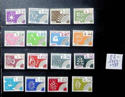 FRANCE TIMBRES PRÉOBLITÉRÉS** AVEC GOMME 1985-1988 - S833