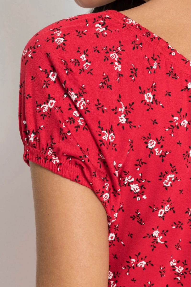 Kleider: Sommerkleid rot Blumenmuster von Bonprix – Neu (gemäss Beschreibung) aus Luzern von Fledermaus82 4