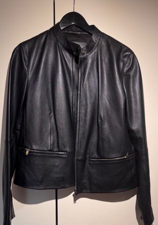 Lederjacke Massimo Dutti schwarz