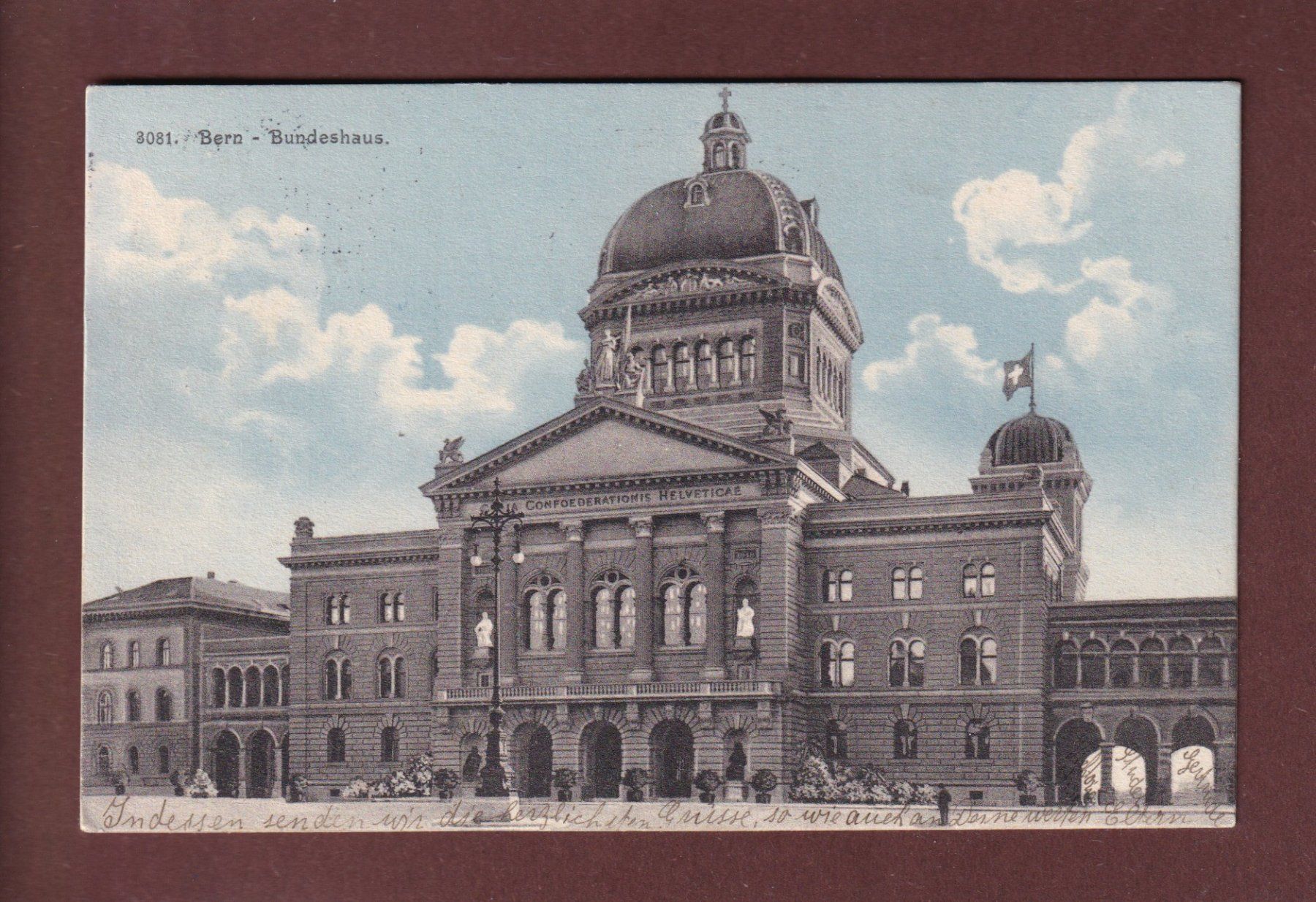 Cartoline postali: BERN - Bundeshaus - 1912 – Usato da Pully venduto da nicecards