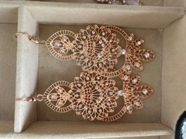 Ohrring rosegold farbe und zirconia Indian style