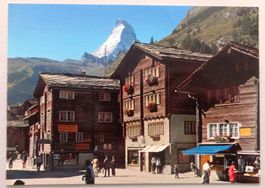 Zermatt, Dorfplatz mit Matterhorn