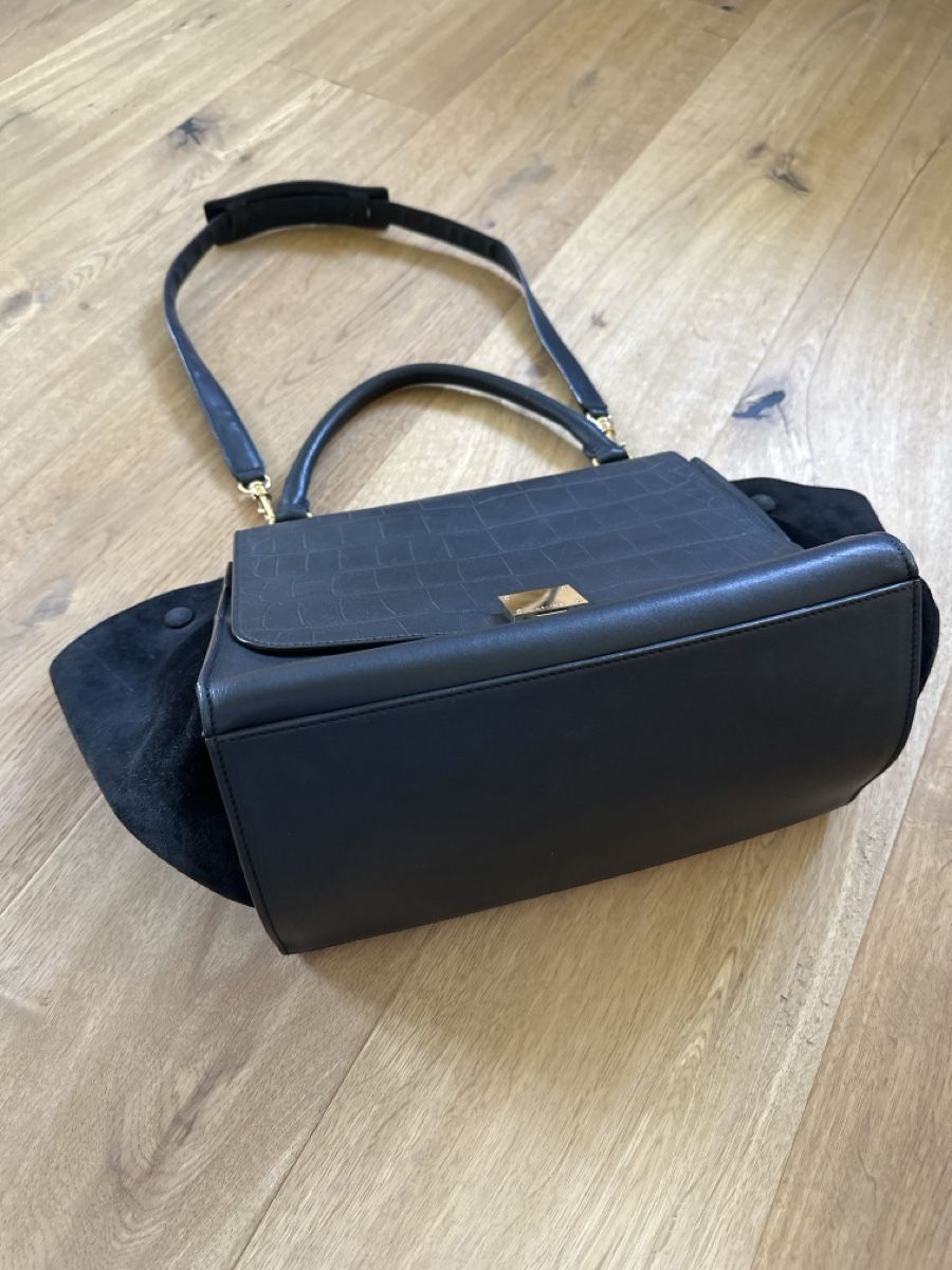 Celine Taschen für Damen: Sac à main Céline Trapèze cuir daim noir  – Gebraucht aus Commugny von rus_my8v 1