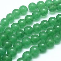 Jade Perlen Malaysia 4mm grün gefärbt, 1Strang
