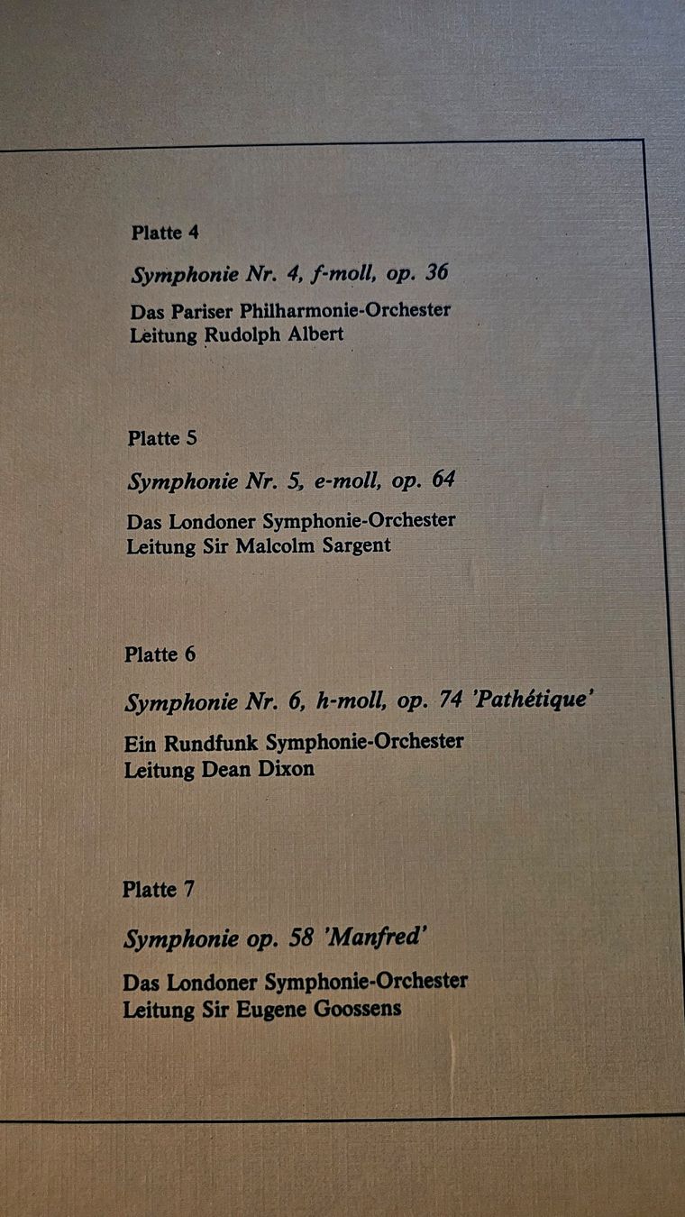 Schallplatten: Tchaikowsky - Sieben Symphonien - Vinyl Schallplatten Box – Gebraucht aus Sirnach von windrad65 3