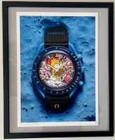 DEATH NYC Pop Art „Moonswatch & Simpsons“, Ltd.x/100 + cadre