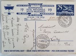 AB43) 1929, Flugkate 1.VIII.  Genf - Lausanne