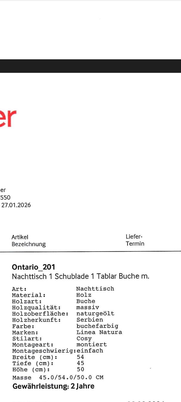 Comodini: Nachttisch neu Buche von Pfister – Nuovo (secondo la descrizione) da Oberaegeri venduto da sve_xn9n 3