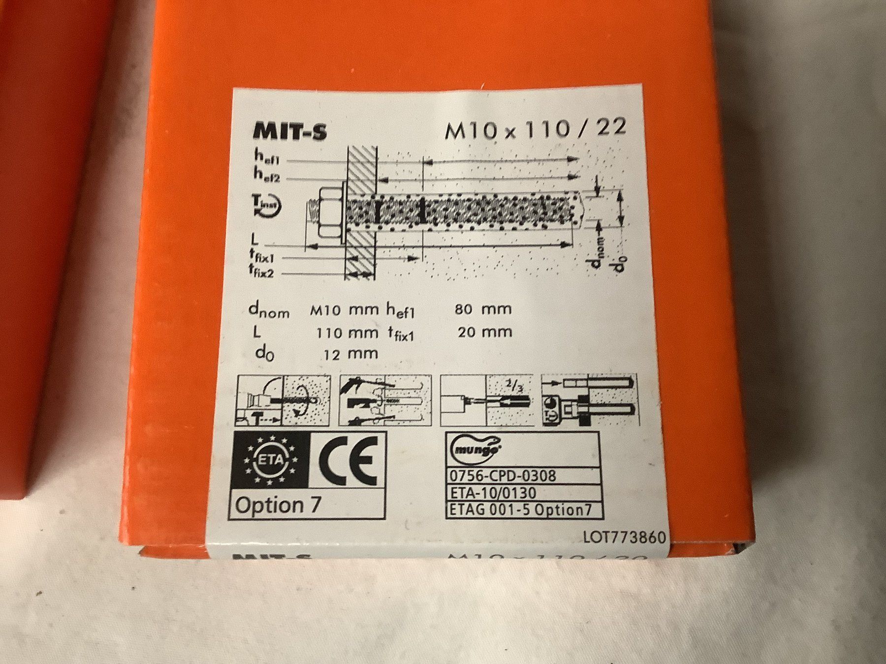 Anker: MUNGO SCHRAUBEN M10X110 – Neu und originalverpackt aus Glarus von Mdelphi 2