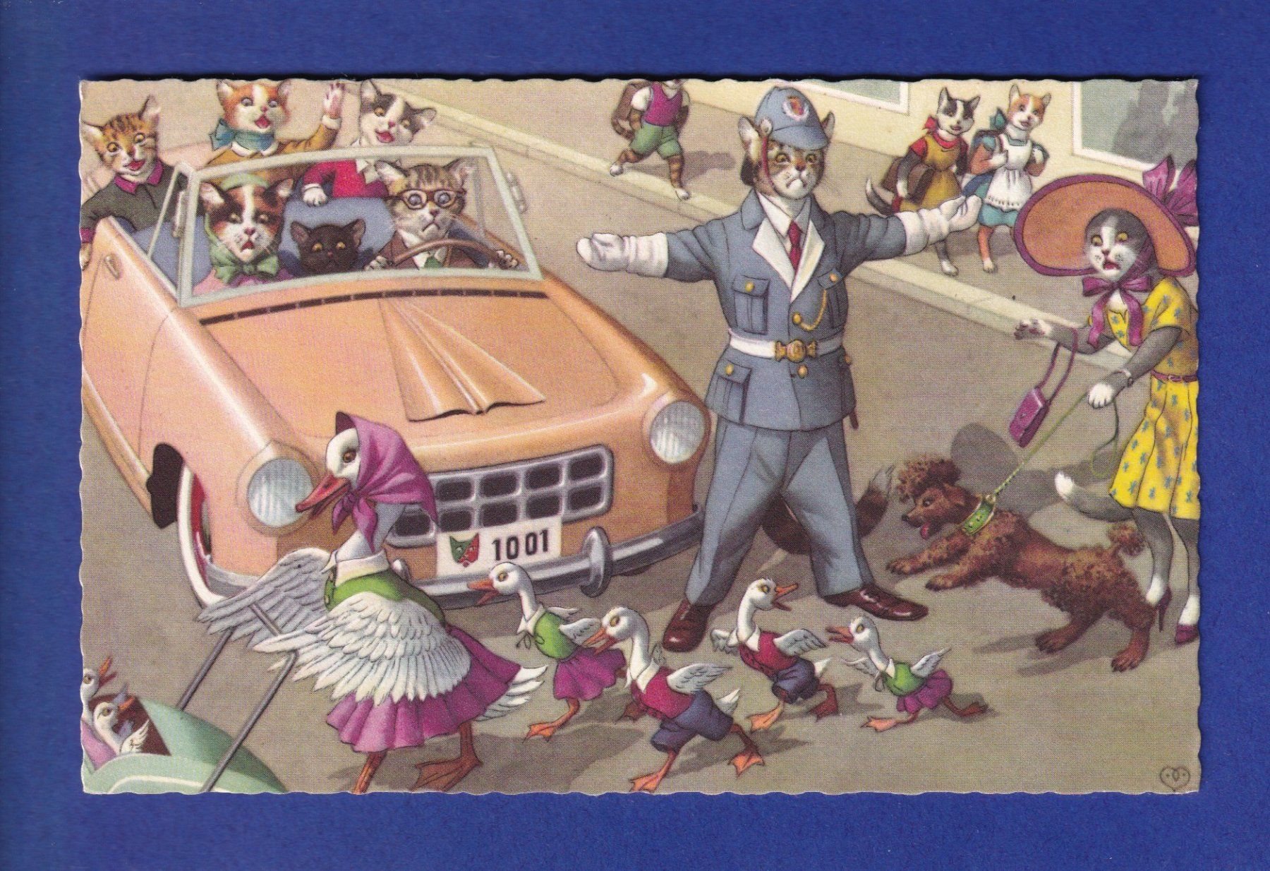 Cartes postales: CHAT - Chats humanisés – D'occasion à Pully par nicecards-shop