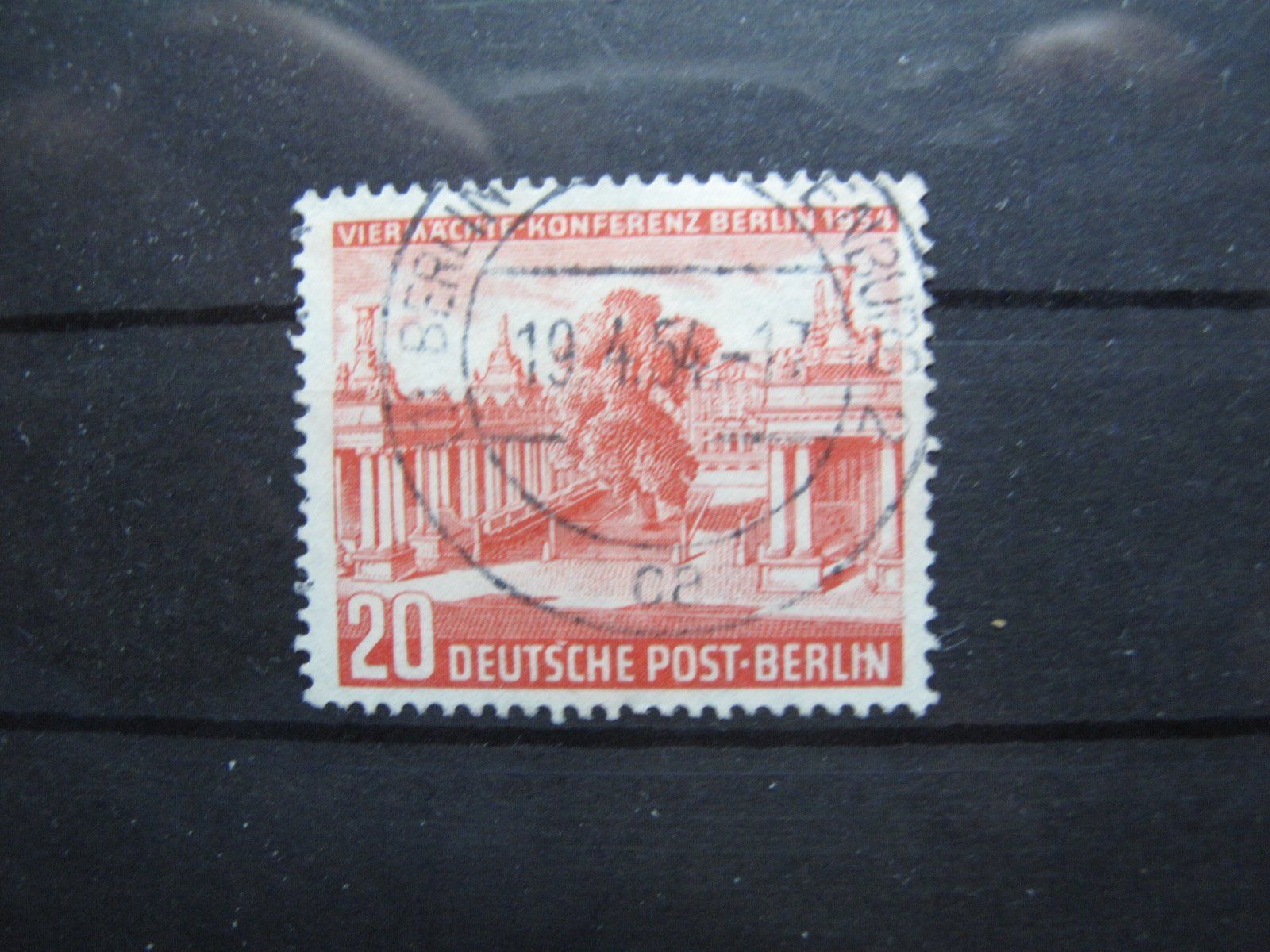 Tutti i francobolli: Berlin 1954 Viermächte Konferenz gest. – Usato da Wil SG venduto da fva01 1