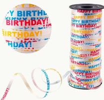 Geschenkband Paket Band Happy Birthday 92 Meter B-WARE 20%