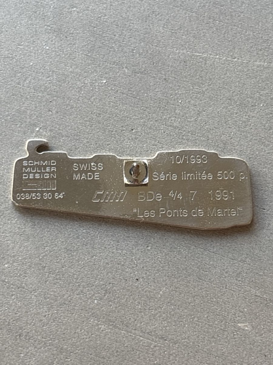 SBB/CFF/FFS Plaketten & Abzeichen: Schmid Müller BDe 4/4 7  "Les Ponts de Martel"  – Gebraucht aus Uetendorf von hoisle 1