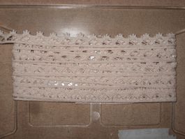 Baumwoll Häkelspitze beige 13mm breit