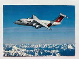 Postkarte Crossair Jumbolino AVRO RJ85 über den Alpen