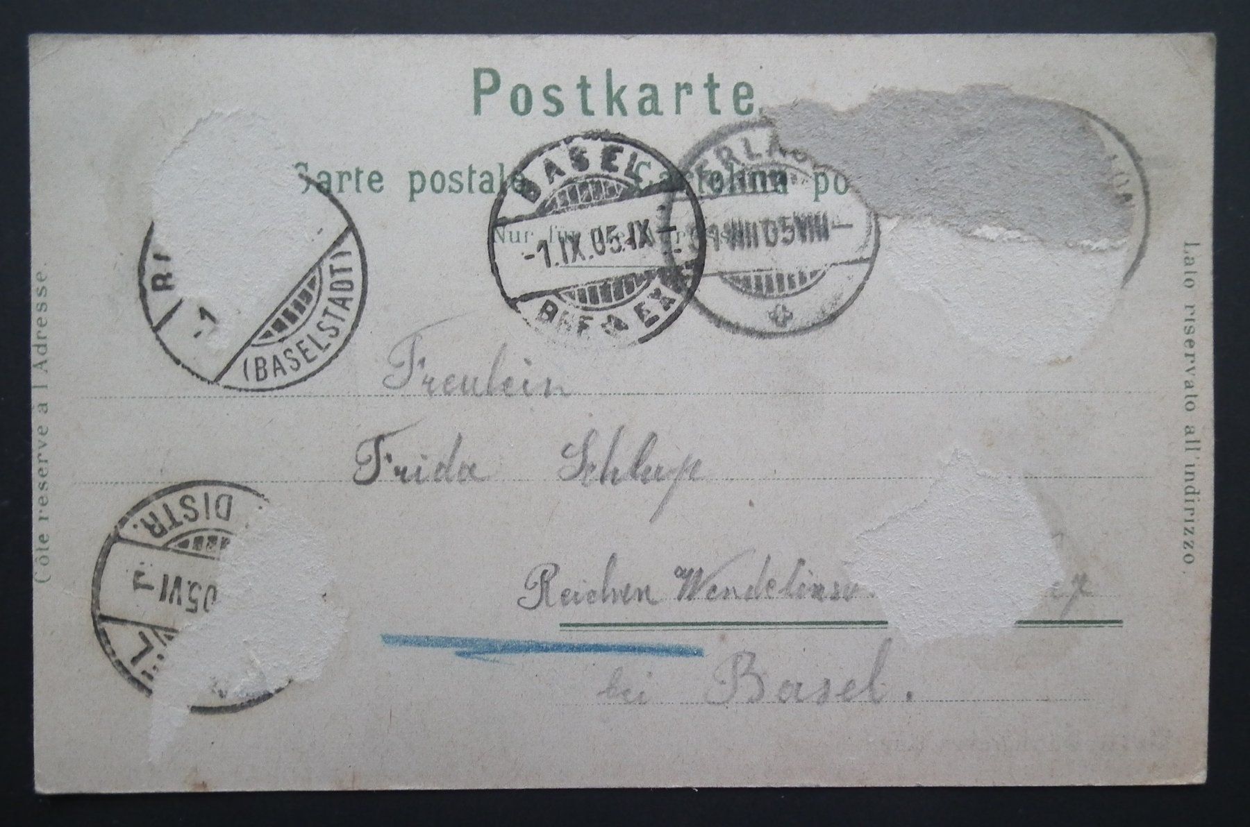 Cartoline postali: Bern, 1905 Bärengraben Ansichtskate > Fehlerhafte Rückseite – Usato da Kriens venduto da WULLU99 1