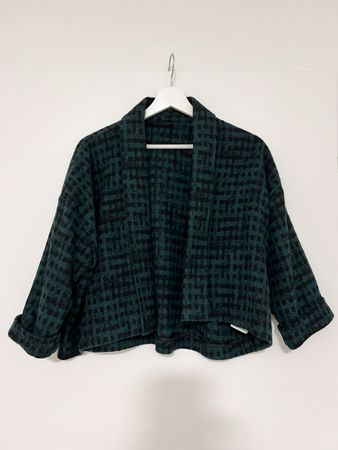 Sisley Jacke Grün/Schwarz Gr. 38 Top Zustand Herbst