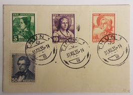 JB78) 1935, Pro Juventute Satzbri Kt. 100.-