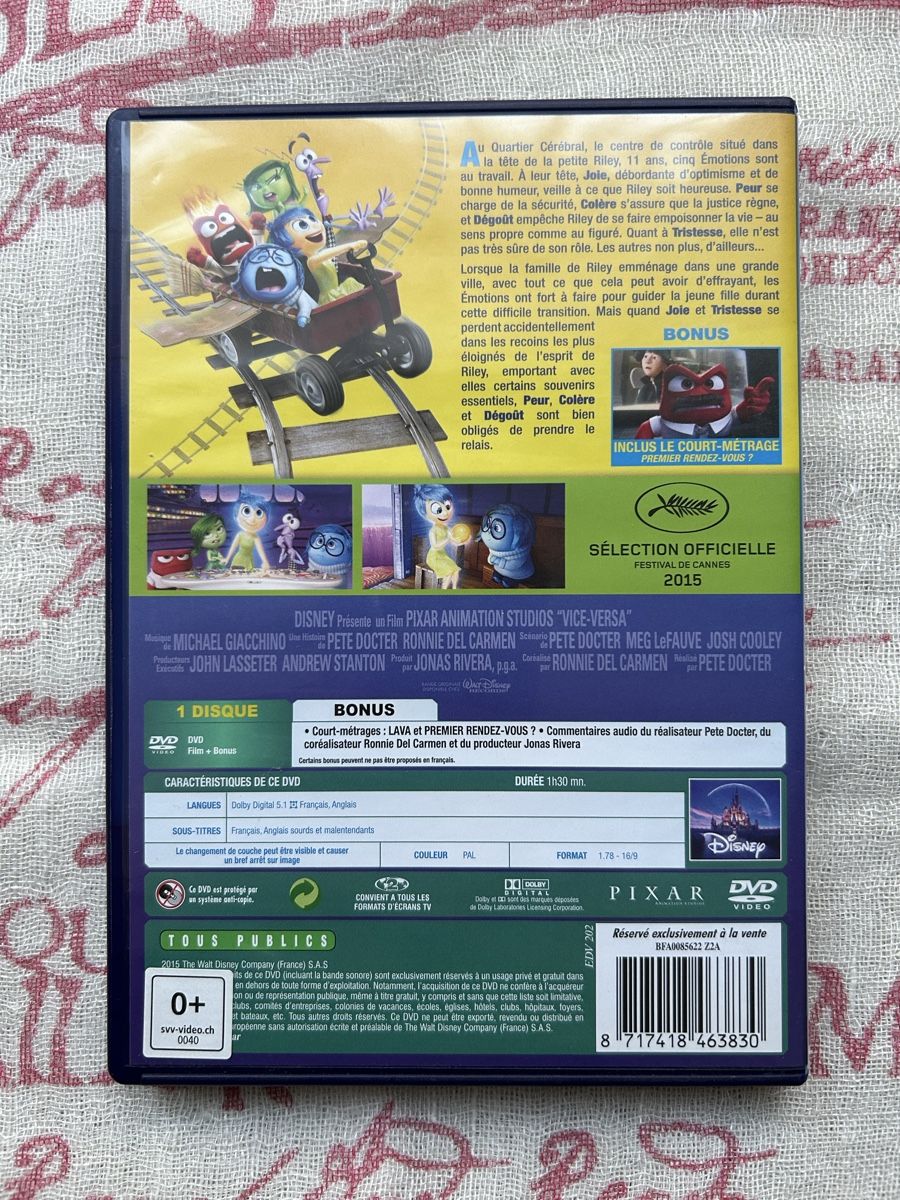Tutti i DVDs: Inside Out (Vice Versa) DVD - Disney Pixar – Usato da Genève venduto da NipponiaNippon 1
