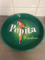 Tablett Pepita Grapefruit grün mit Papagei 33cm Neu