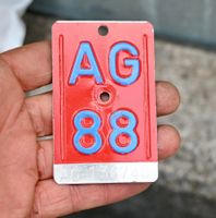 Velonummer AG 88 von 1988 - Aargau