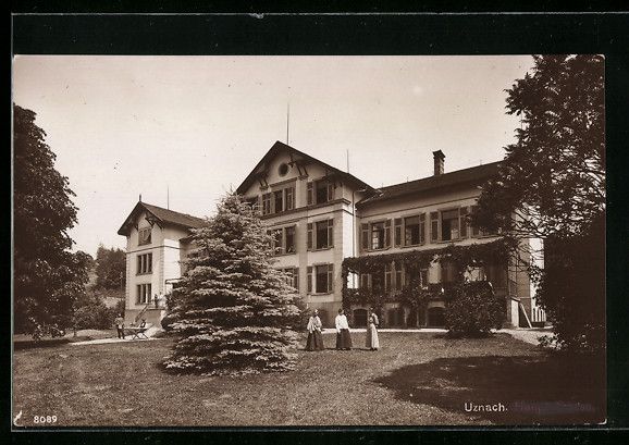 Cartes postales: AK Uznach, Spital mit Garten – D'occasion à Berlin par bartko-reher