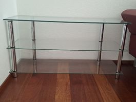 TV Glas Möbel,  150 cm / 40 cm und 53 cm hoch, neuwertig