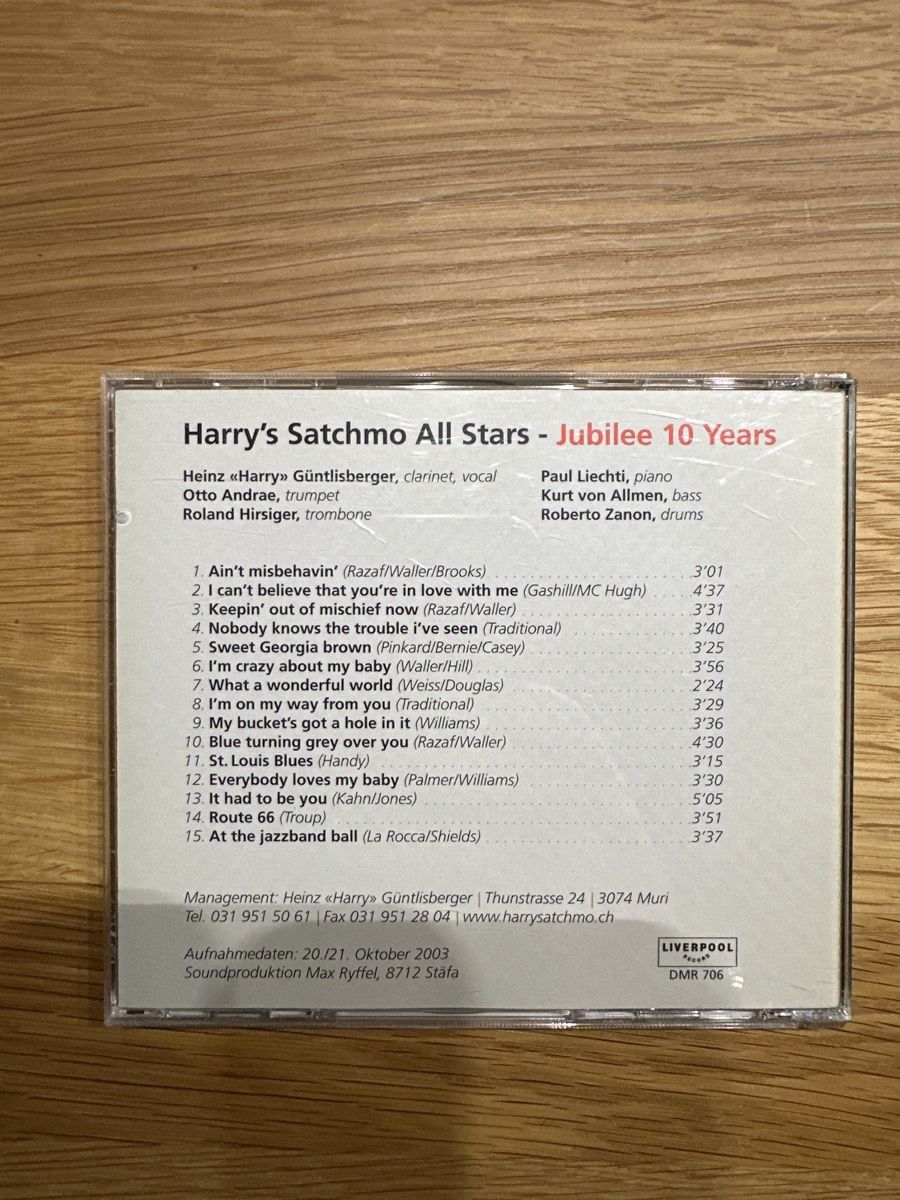 CD: Harry's Satchmo All Stars Jubiläum CD – Usato da Münsingen venduto da Sim2977 1